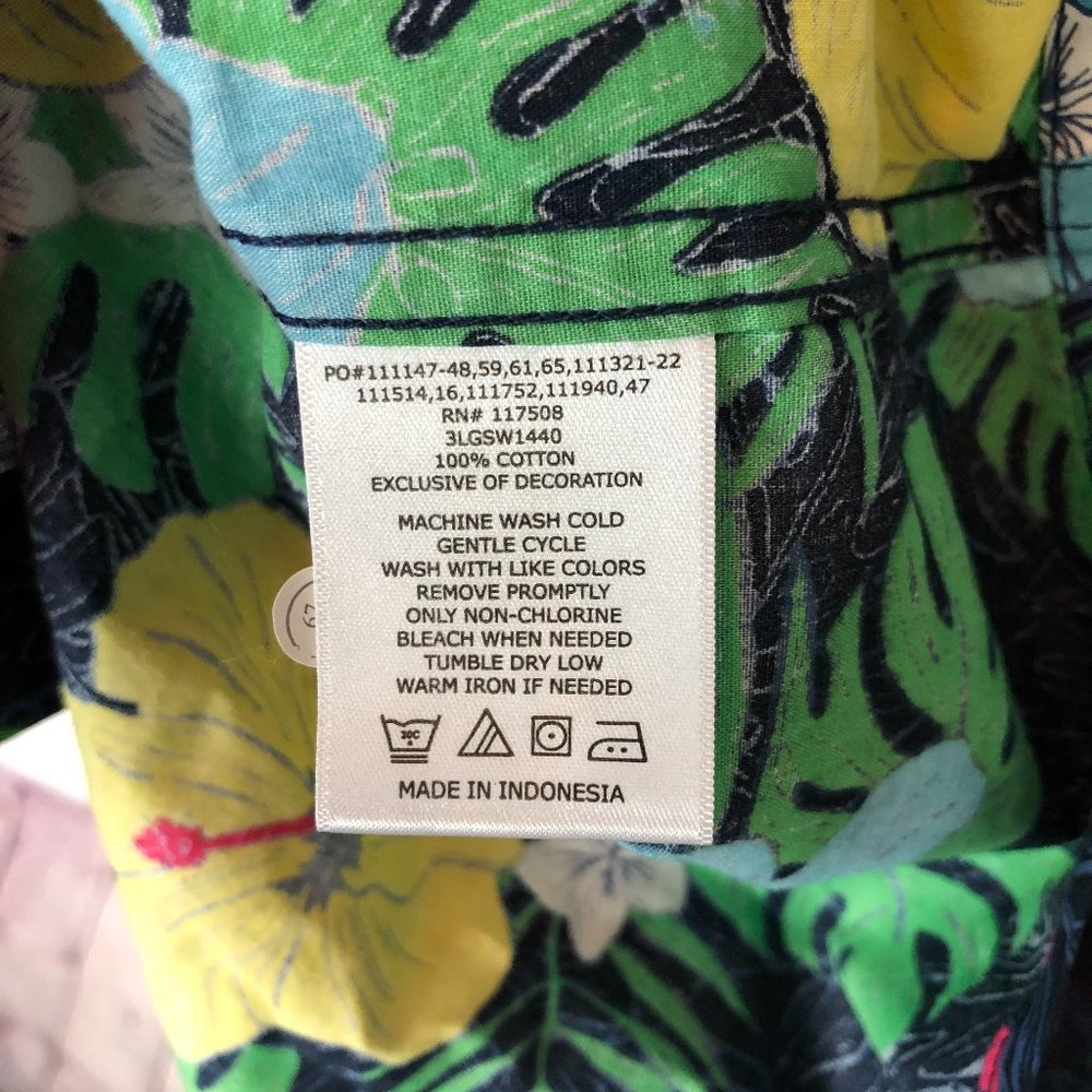 Levi's Mens Hawaiian Short Sleeve Shirt Sz. L - Picture 6 of 8